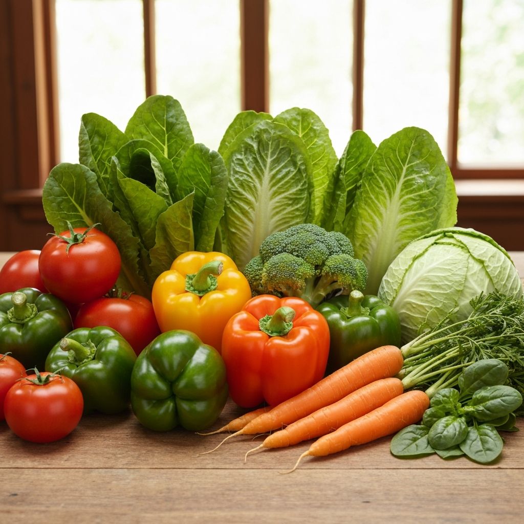 Variété de légumes dans l'alimentation quotidienne